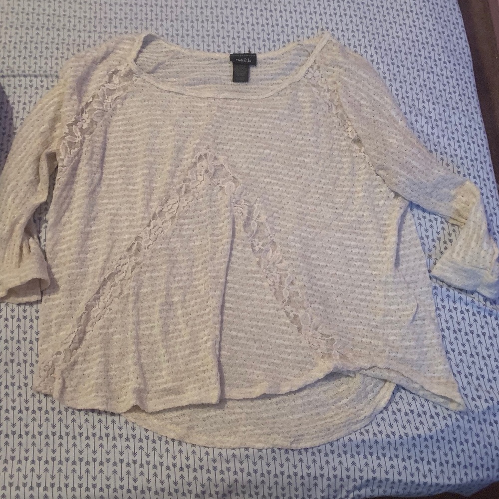 Light floral blouse